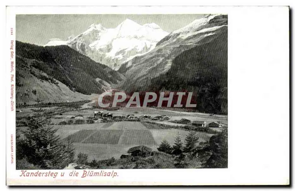 कैंडरस्टेग और ब्लूम्लिसाल्प — एल्पीयन दृश्य — वर्लैग जी. वाहर्ली, फोर. किल्चबर्ग-जूरिख - आगे