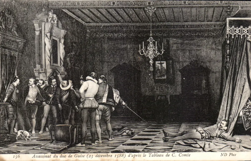Assassinato do duque de Guise — 23 de dezembro de 1588 — segundo o quadro de C. Comte — ND Phot - Frente