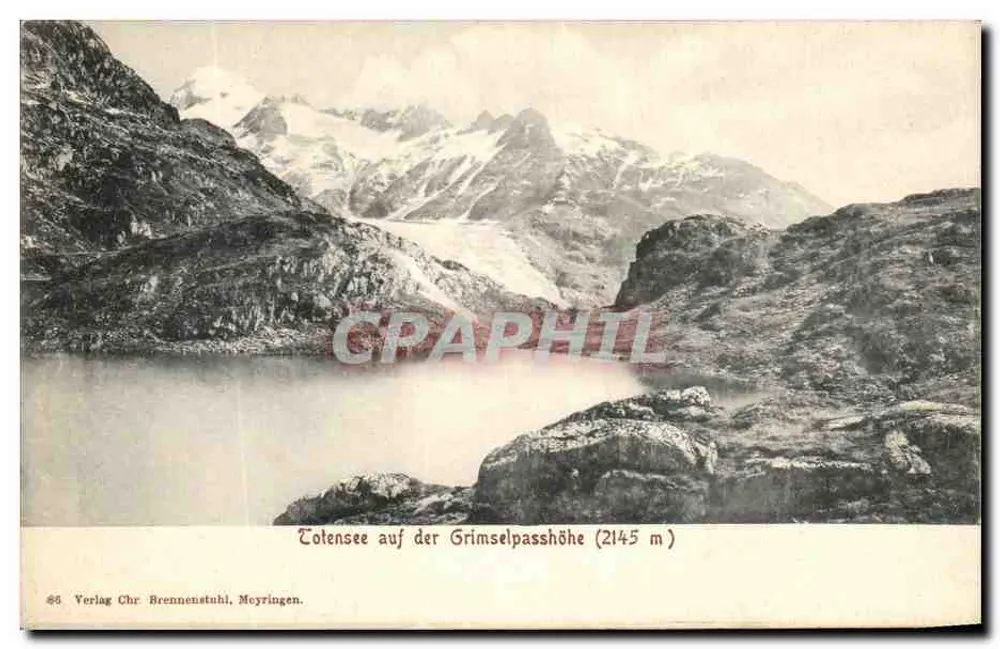 Totensee na przełęczy Grimsel — widok z 2145 m — Verlag Chr. Brennenstuhl, Meyringen - Awers