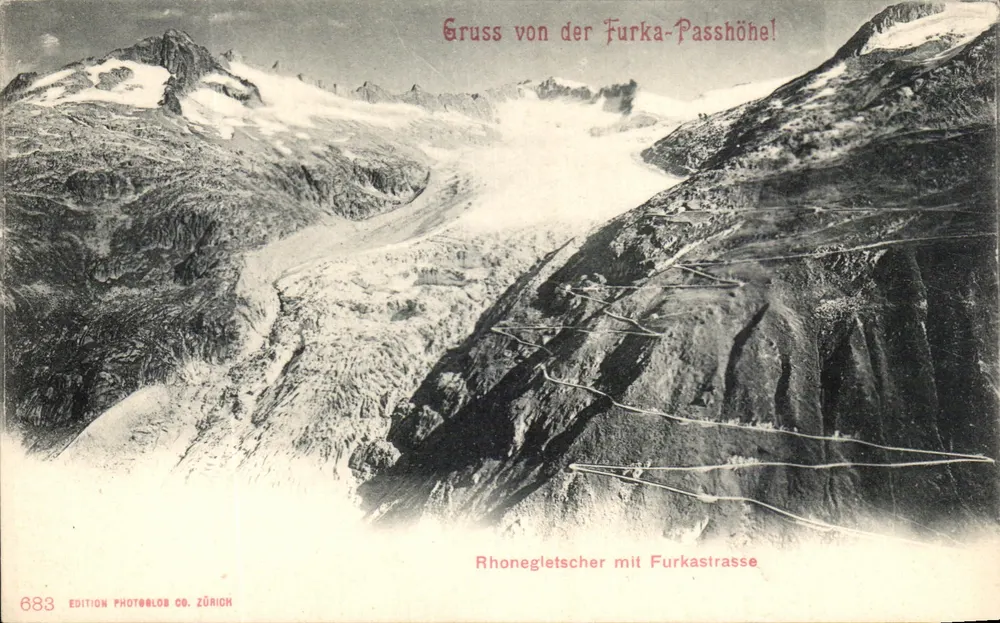 Rhône-Gletscher von der Furka-Passhöhe — Photoblos Co. Zürich n°683 - Vorderseite