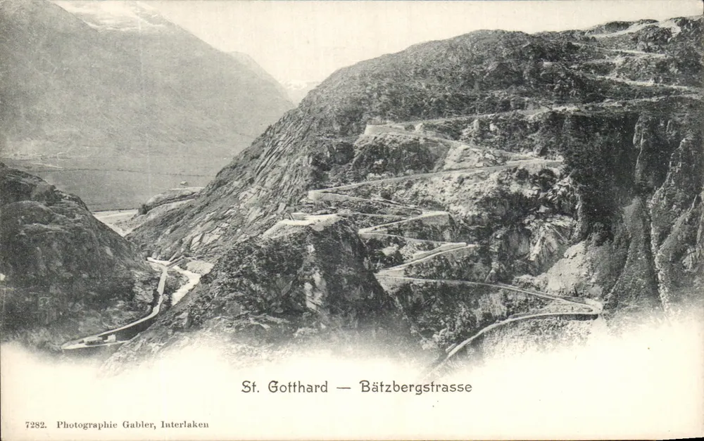 St. Gotthard — Bätzbergstrasse — Fotografia Gabler, Interlaken, n° 7282 - Frente