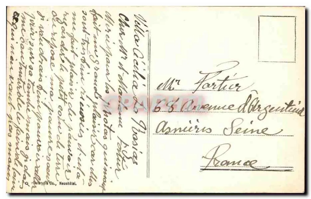 La Sarraz — Spadanie Veyron — wydawca Neuhäüal, nr 10521 - Rewers