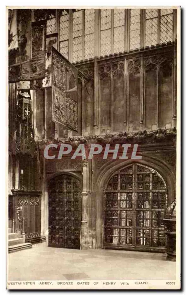 Westminster Abbey — Bronze-Türen der Kapelle von Heinrich VII. — Verlag von Photochrom Wells & Co. Ltd. - Vorderseite