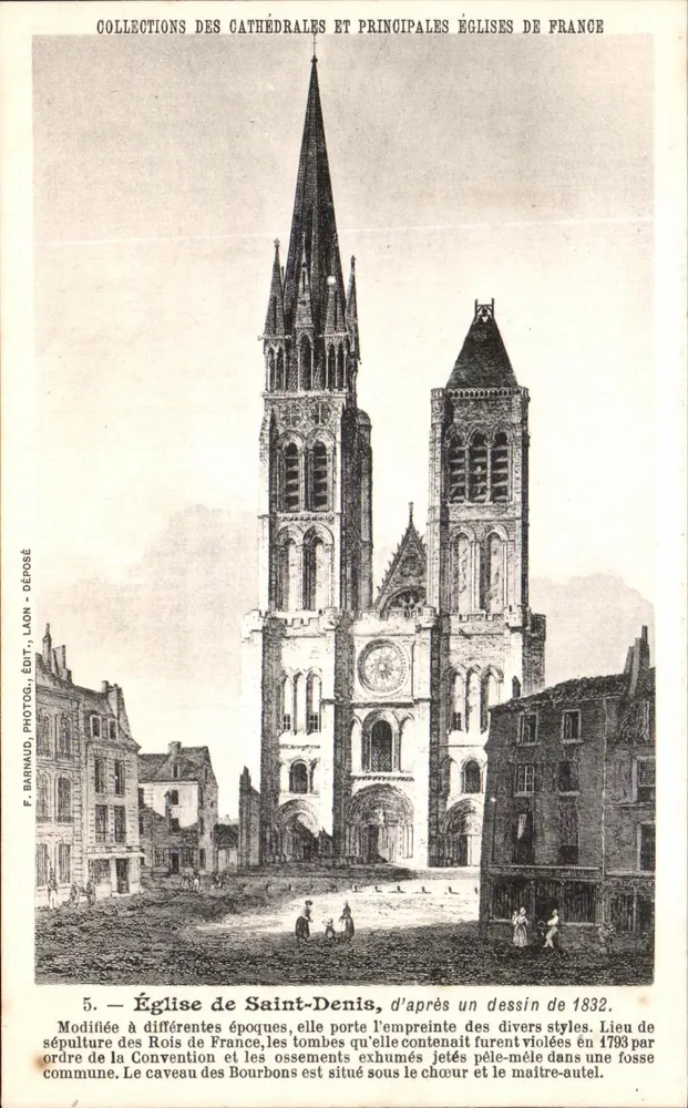 Kirche von Saint-Denis — Sammlung der Kathedralen und wichtigsten Kirchen Frankreichs — F. Barnaud, Fotograf, Laon - Vorderseite