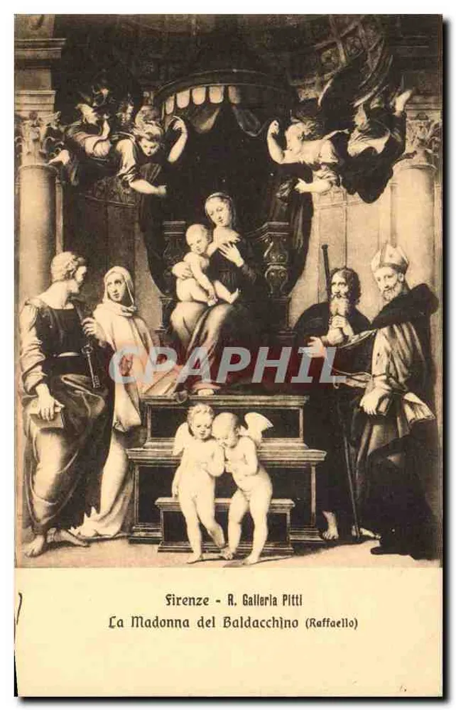 A Madonnadel Baldacchino — Raffaello — Galleria Pitti, Florença - Frente