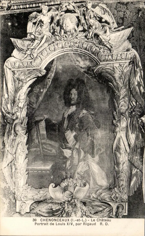 Chenonceaux (Loire-et-Loire) — Das Schloss, Porträt von Ludwig XIV. von Rigaud — R. D. - Vorderseite