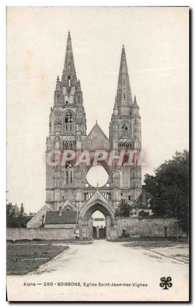Soissons — Kirche Saint-Jean-des-Vignes — Lib. Crèpinax La Fort-Milon - Vorderseite