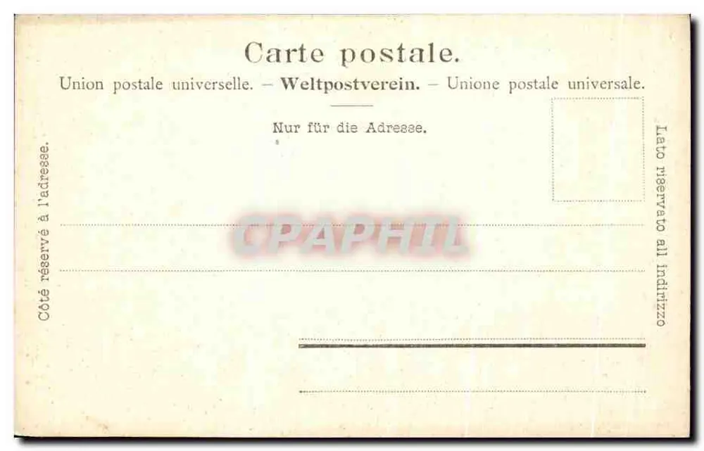 Oberer Reichenbachfall (Hasli) — cachoeira na floresta — Edição Photoslär Co. Zürich, n° 477 - Verso