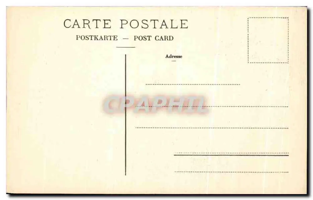 Gorges de l'Areuse — vista das gorges com cascata e homem — Phototypie Co., Nauchâtel, n° 96 - Verso