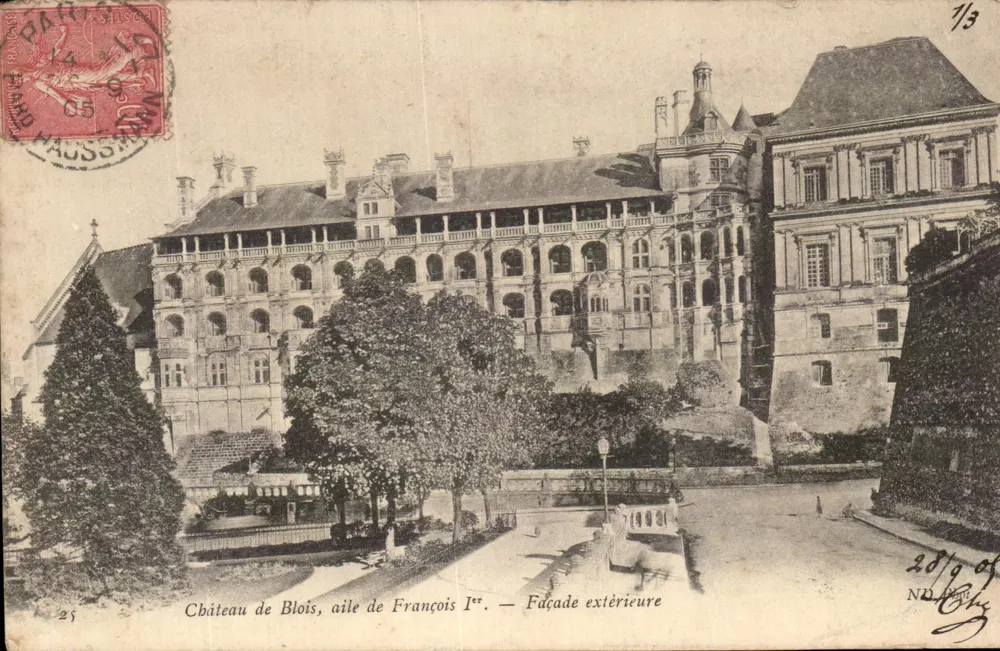 Schloss Blois, Flügel von François Ier — Äußere Fassade — Verleger ND Chz, Nr. 25 - Vorderseite