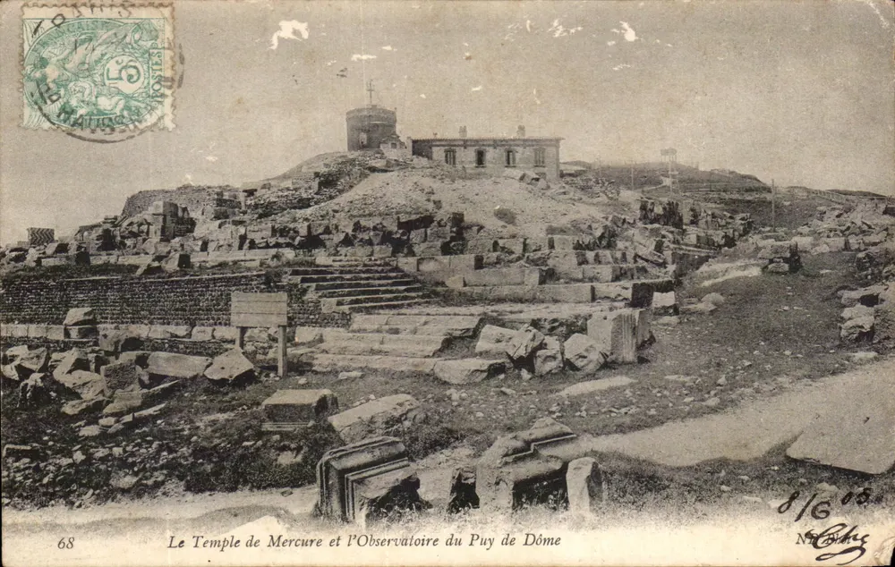 Le Temple de Mercure et l'Observatoire du Puy de Dôme — éditeur C. G. N° 68 - Vorderseite