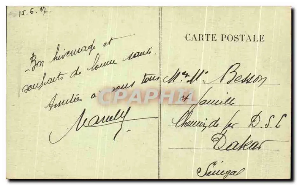 Nantua — Lago e Coluna — Editor desconhecido, número de série não visível - Verso
