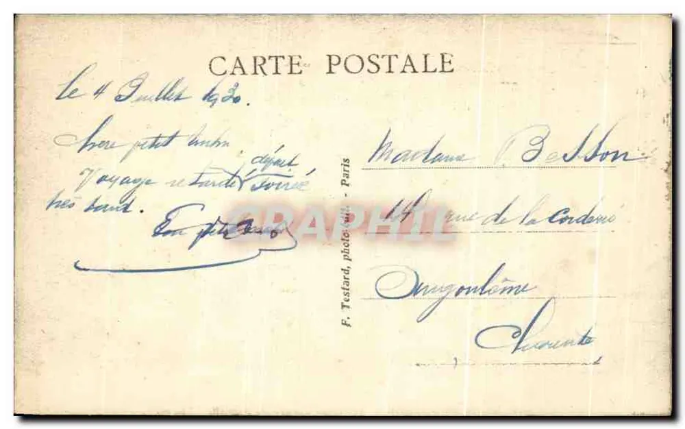 Bois de Boulogne — Eingang zum Schloss Bagatelle — E.M. n°5036 - Rückseite