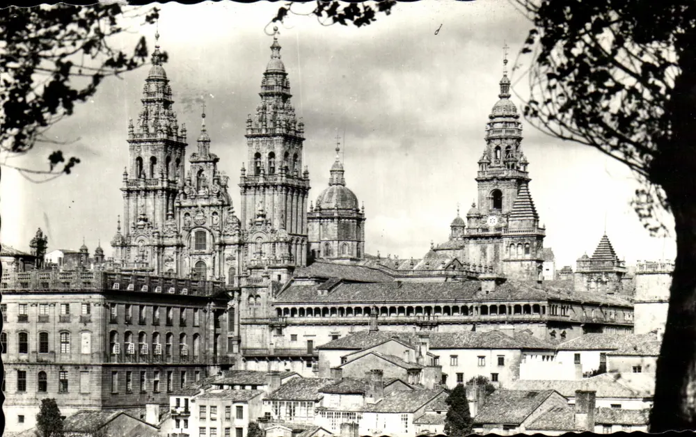 Santiago de Compostela — Catedral, Vista Geral — Edições Arribaga Zaranza, n° 174 - Frente