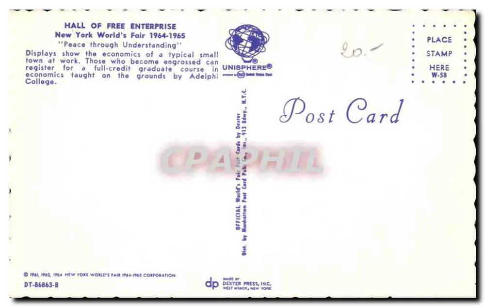 Hall of Free Enterprise — New York World's Fair 1964-1965 — DEXTER PRESS, INC. - Rückseite