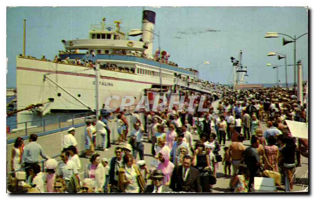 Catalina — Ankunft in Avalon — Farbfoto von Geo. E. Watson - Vorderseite