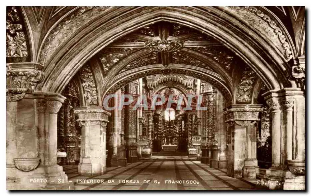 Porto — Interior da Igreja de S. Francisco — Ed. P. C. - Frente