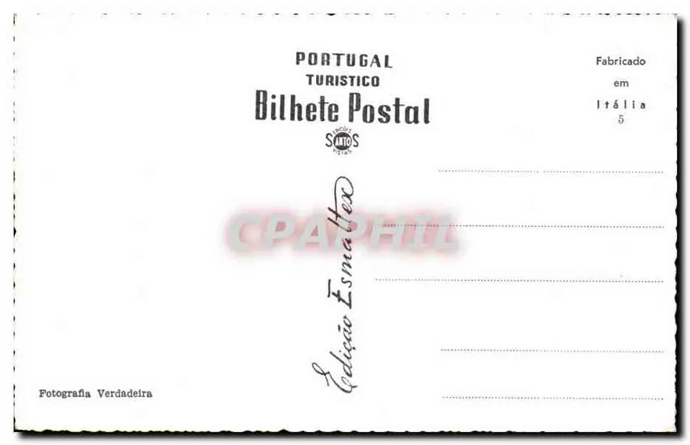 Póvoa — Praça D. João I — Banque Portugaise Atlantique — editor Santos - Verso