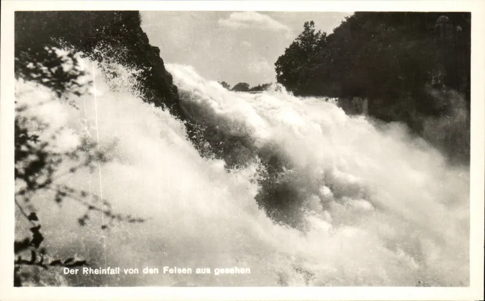 Rheinfall von den Felsen aus gesehen — Photographie Wehrli & Voungs & Co. A.G., Zürich — n° 8515 - Vorderseite