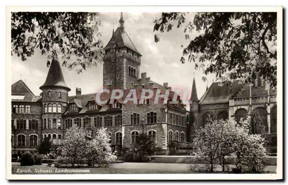 Zurique, Suíça. Landesmuseum — Photographie-Wehrli & Vouga & Co. A.-G. Zürich, n° L 4542 - Frente