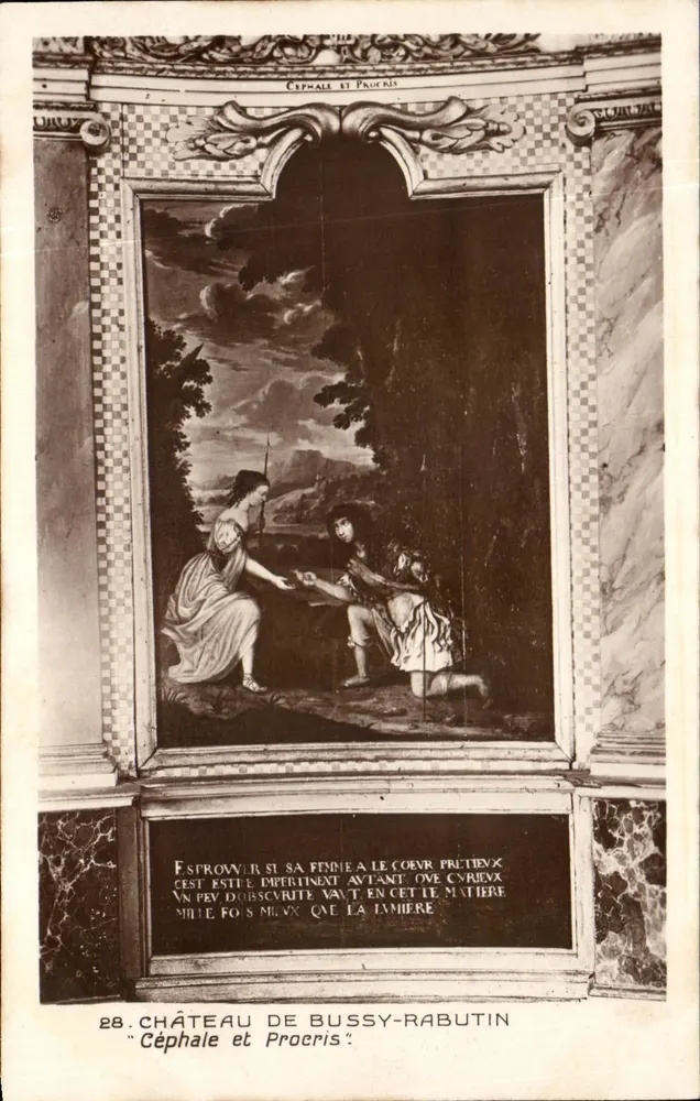Castelo de Bussy-Rabutin — Céfalo e Procris — Edição dos Monumentos Históricos - Frente
