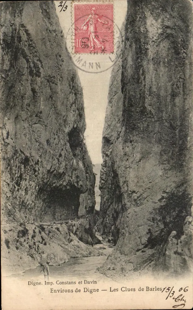Les Clues de Barles — Arredores de Digne — Imp. Constans et Davin - Frente