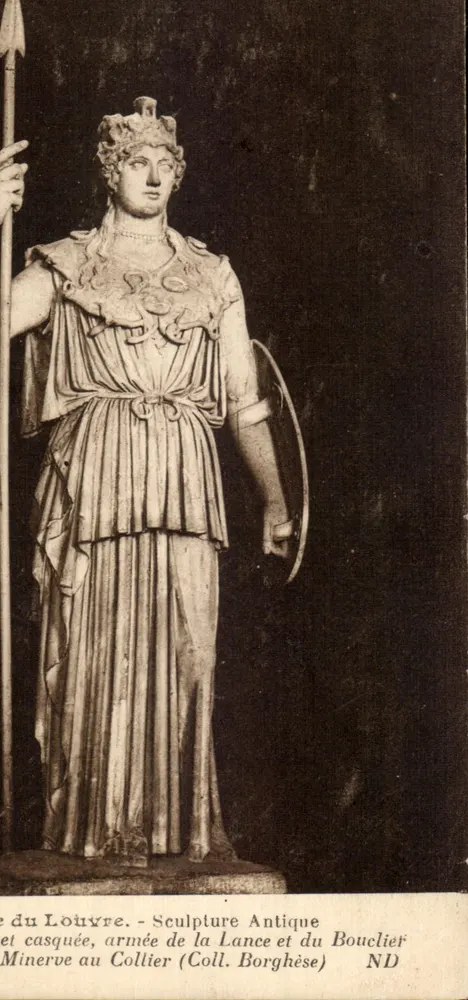 Minerva armada - Escultura Antiga do Louvre - Coll. Borghèse - Frente