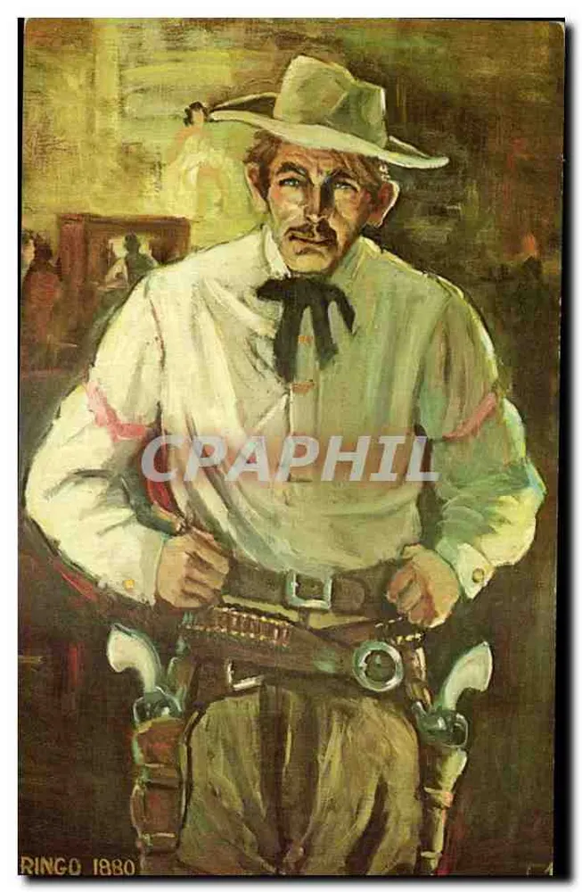 Retrato de cowboy — pintura de John Ringo, 1880 — por Ringo - Frente