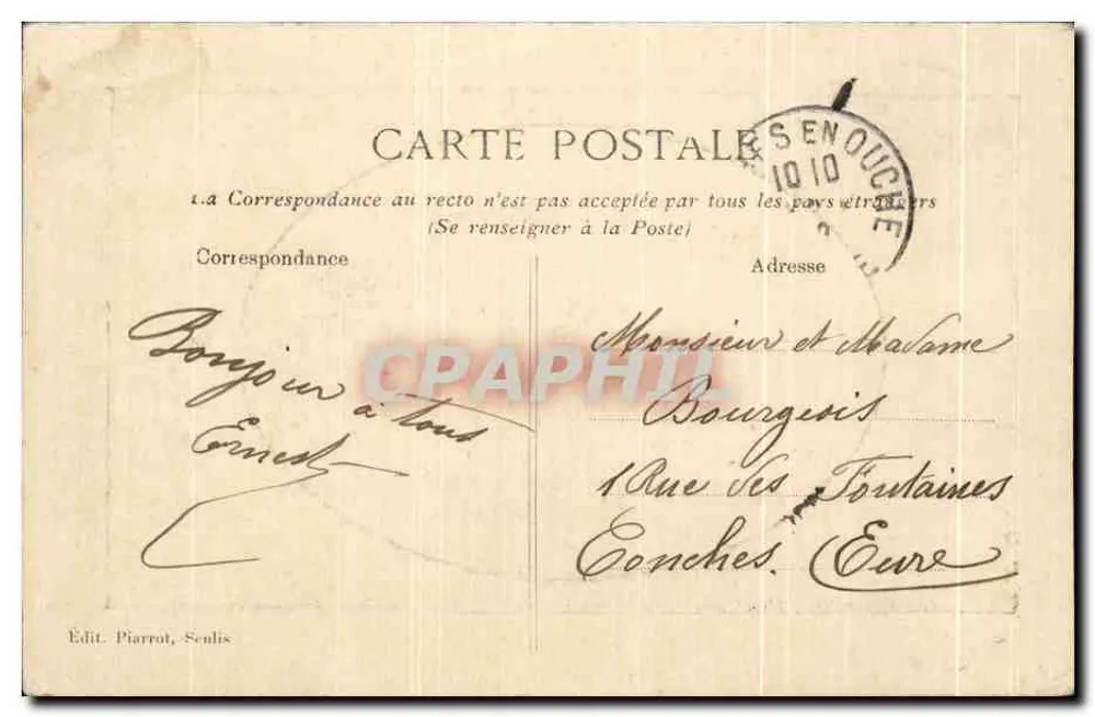 SENLLIS — Le Portail de la cathédrale — Éditeur Piarrat, Senlis - Verso