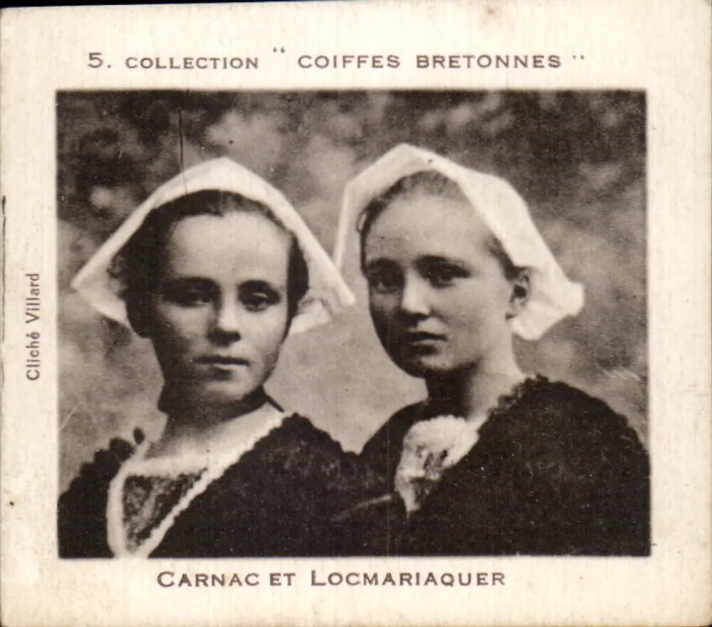 Carnac und Locmariaquer — Bretonische Kopfbedeckungen — Cliché Villard - Vorderseite