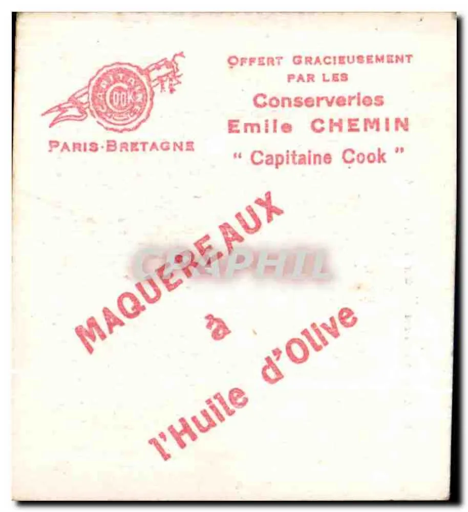 Brettonische Schleier — Region Audierne und Pointe du Cap — Sammlung 'Brettonische Schleier' n°35, Cliché Villiard - Rückseite