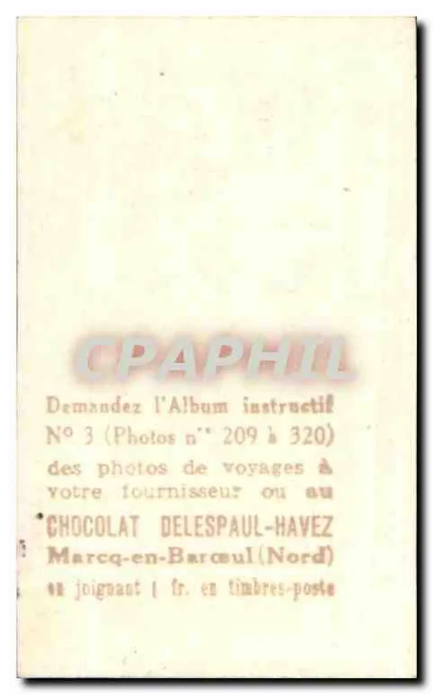 Gitarristen — Schokolade Delespaul-Havez — n° 289 - Rückseite