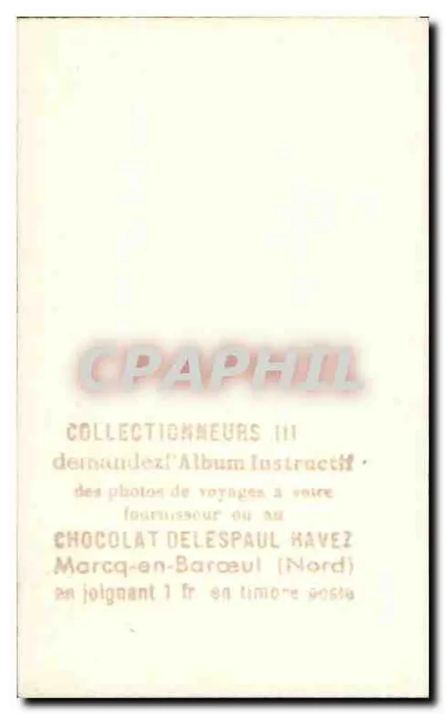Pavie — O Claustro da Chartreuse — Chocolate Delespaul-Havez, n°163 - Verso