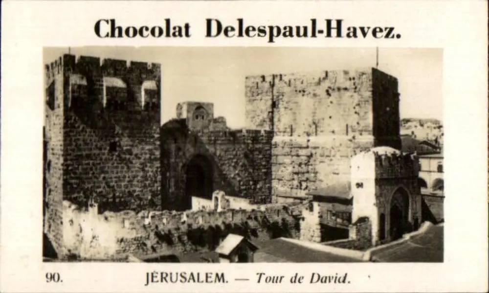 JÉRUSALÉM — Torre de Davi — Chocolate Delespaul-Havez - Frente