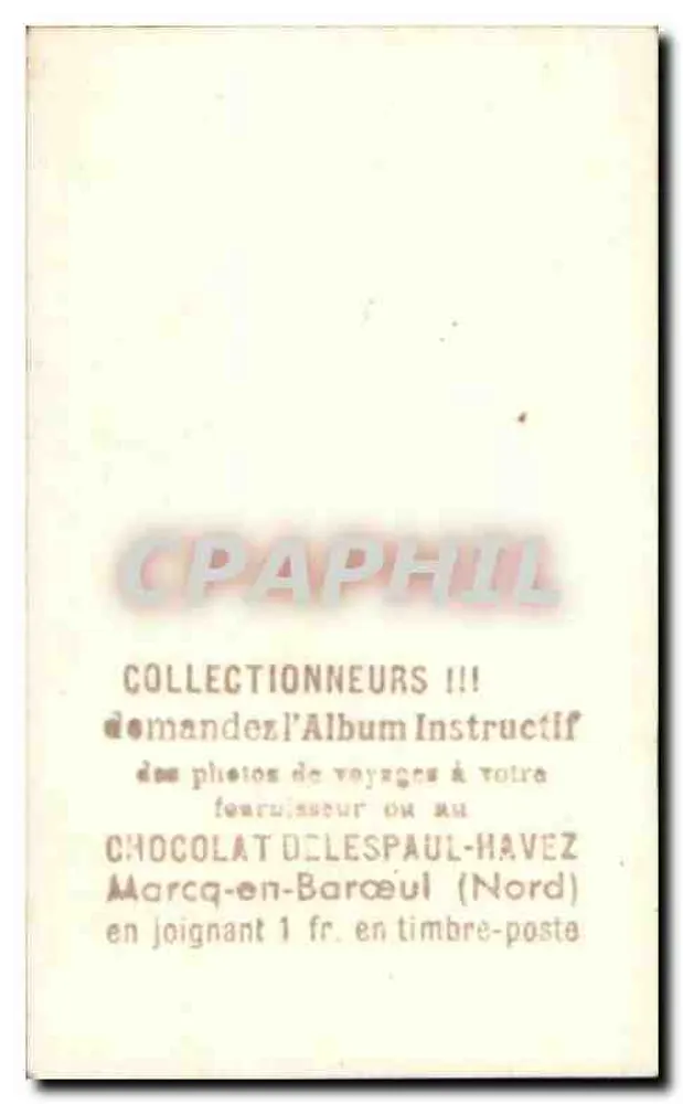 JÉRUSALÉM — Torre de Davi — Chocolate Delespaul-Havez - Verso