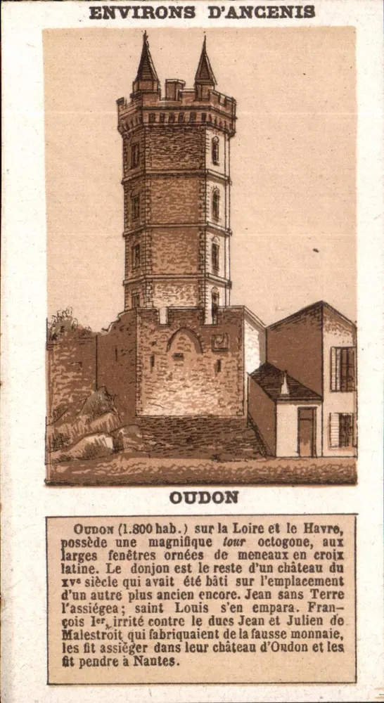 Oudon — Octogonale toren van het kasteel — onbekende uitgever - Voorkant
