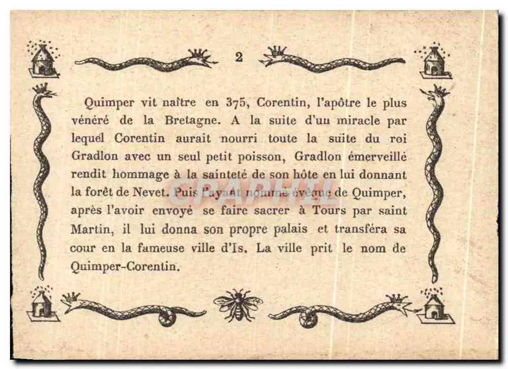 Quimper — Les Quais — wydawca nieznany, numer serii 2 - Rewers