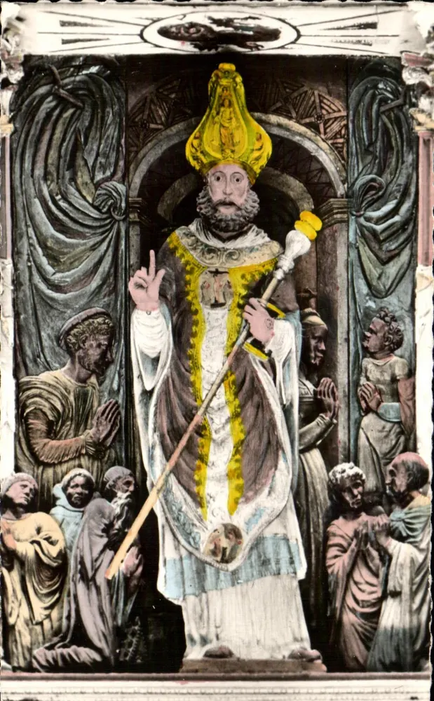 Statue des Heiligen Véron — Kirche Saint-Véron, Utelle — Les Éditions Françaises - Vorderseite