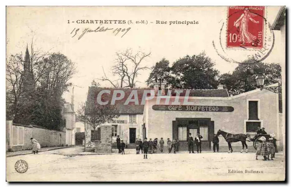 Chartrettes (S.-et-M.) — Rue principal — Edição Buffeteau n°1 - Frente