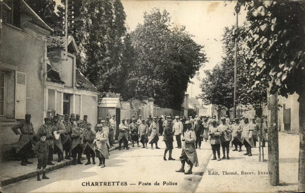 Chartrettes — Posto de Polícia — Ed. Thomé, Receb. burais - Frente