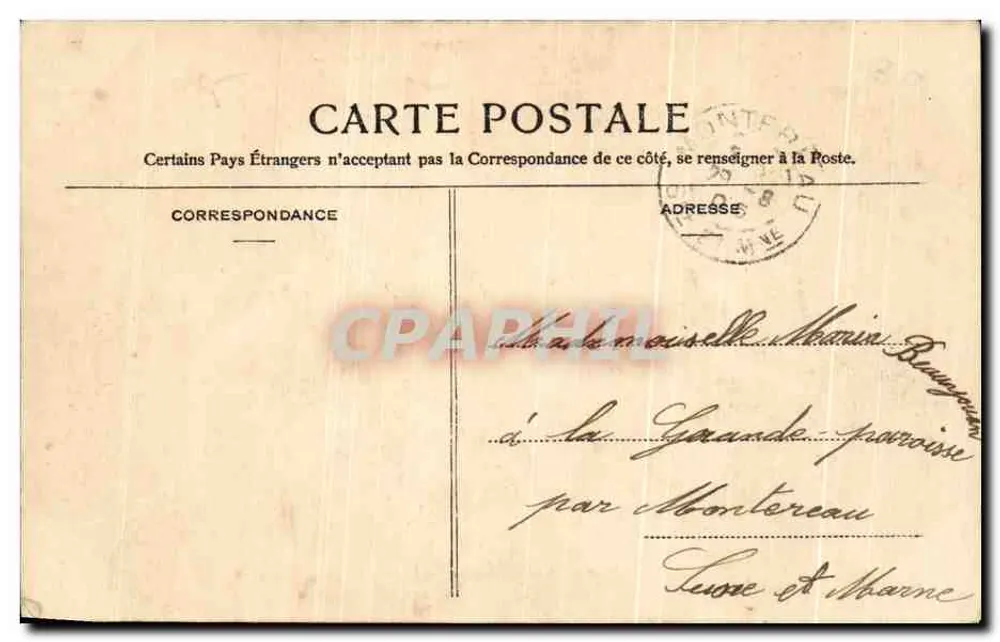 Chartrettes — A Estação — Thibault, editor, Melun-Fontainebleau - Verso