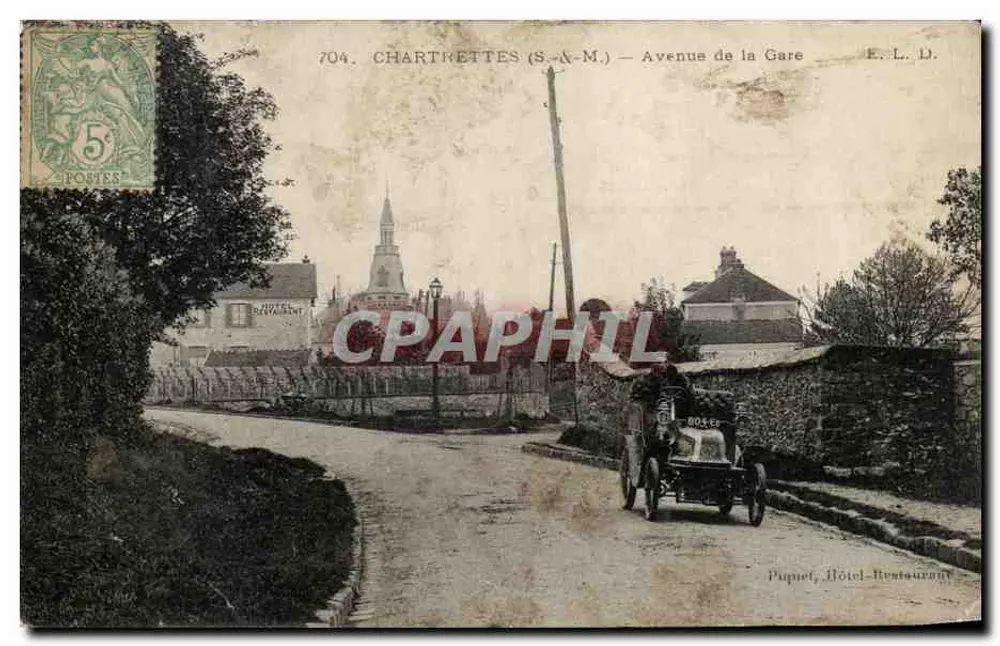 Chartrettes (S.-N.-M.) — Avenue de la Gare — E. L. D. — n° 704 - Vorderseite