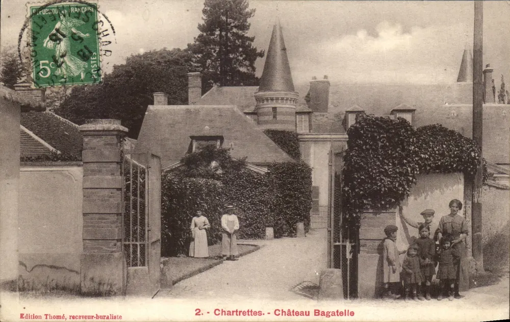 Chartrettes - Castelo Bagatelle — Edição Thomé, receveur-buraliste - Frente