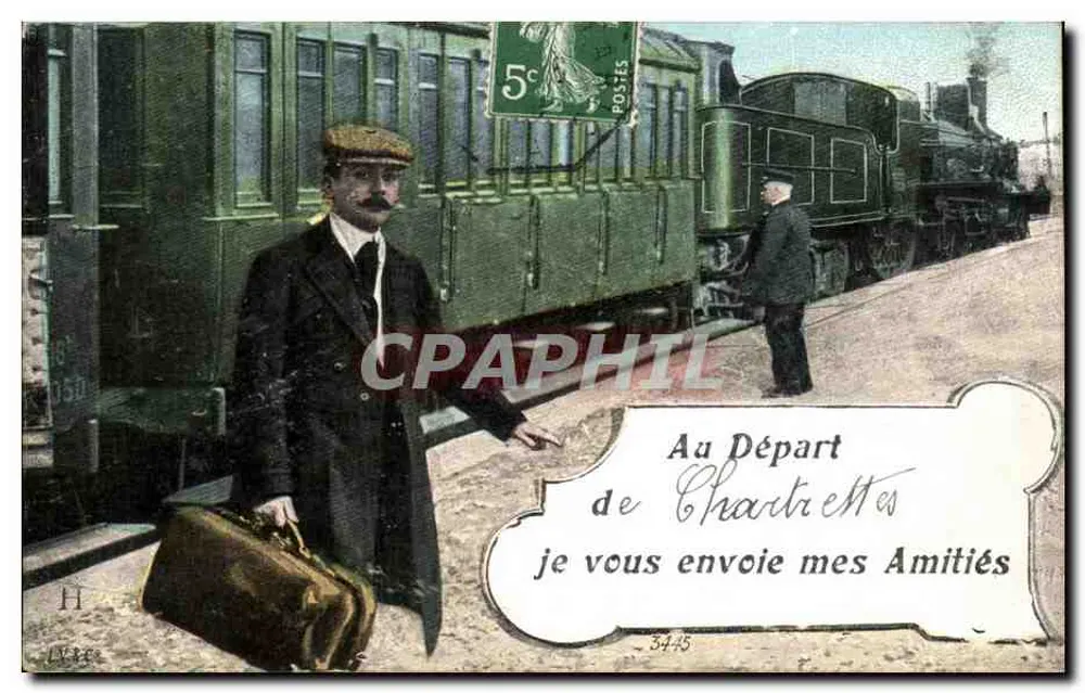 Abreise von Charlettes — Von Charlettes sende ich Ihnen meine Grüße — H. LIVET, Nr. 3445 - Vorderseite