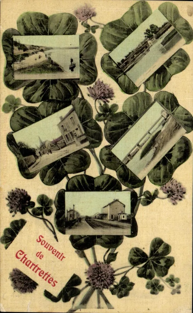 Pamiątka z Chartrettes — wydawca A. Brager bracia, Paryż - Awers