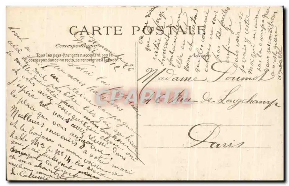 Chartrettes — Château du Buisson — Editor desconhecido, número de série não visível - Verso