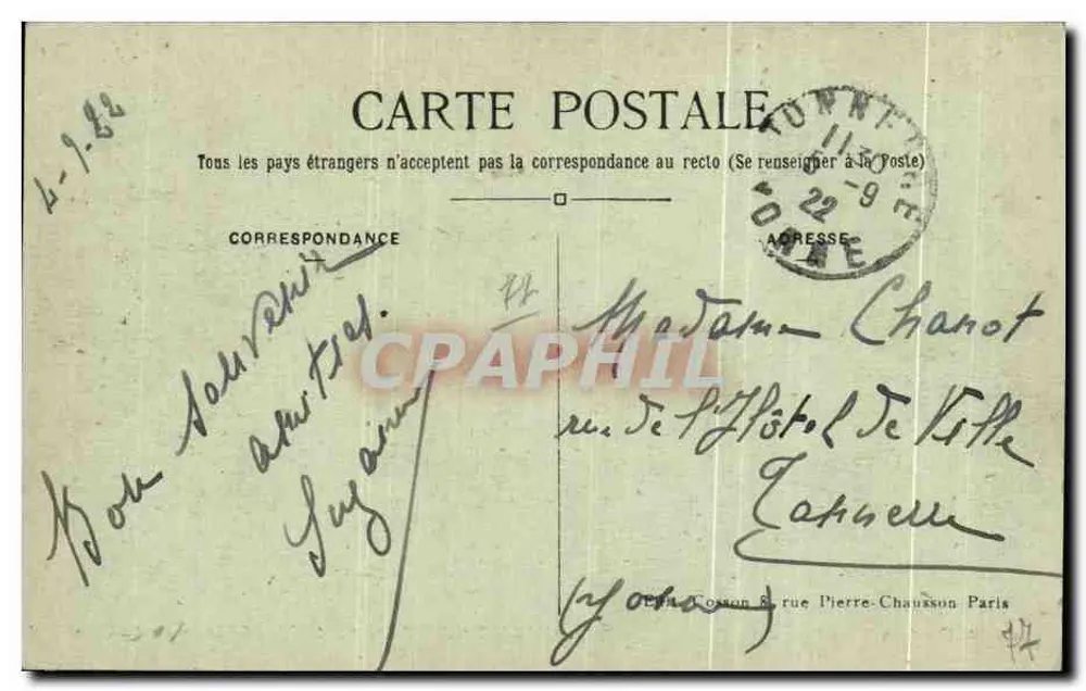 Chartrettes (S.-et-M.) — Castelo do Buisson — Editor: Édouard Gorgolin - Verso