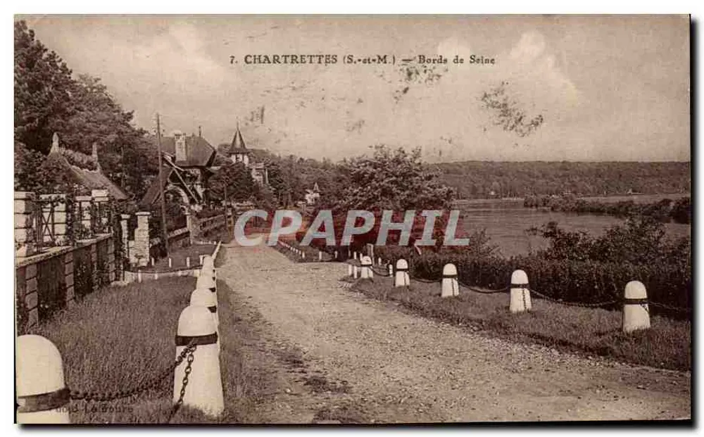 Chartrettes (S.-et-M.) — Margens do Sena — Editor: Louis Lebourde - Frente