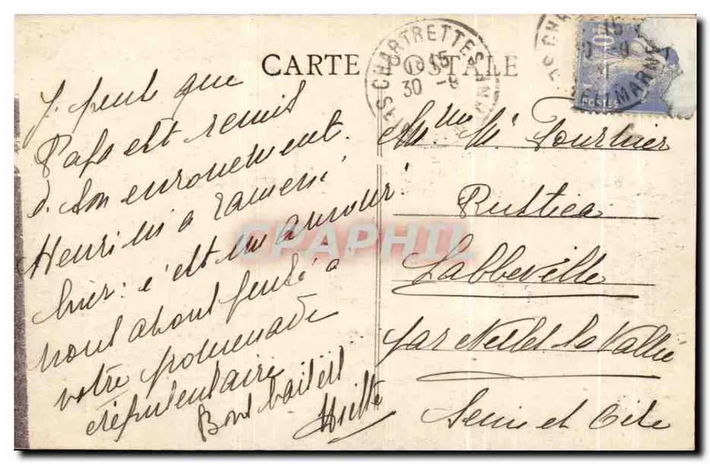 Chartrettes (S.-et-M.) — Vista Geral — Editor: S. L. L. (n°5) - Verso