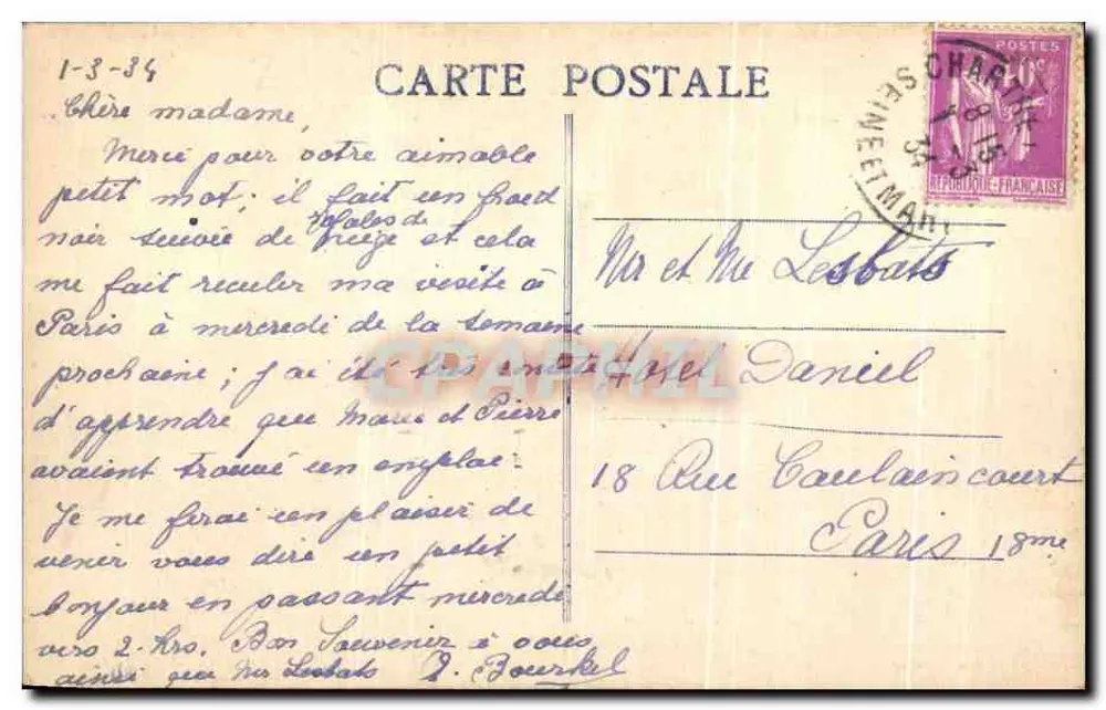 Chartrettes — Os Barragens — S.-et-M. - Verso